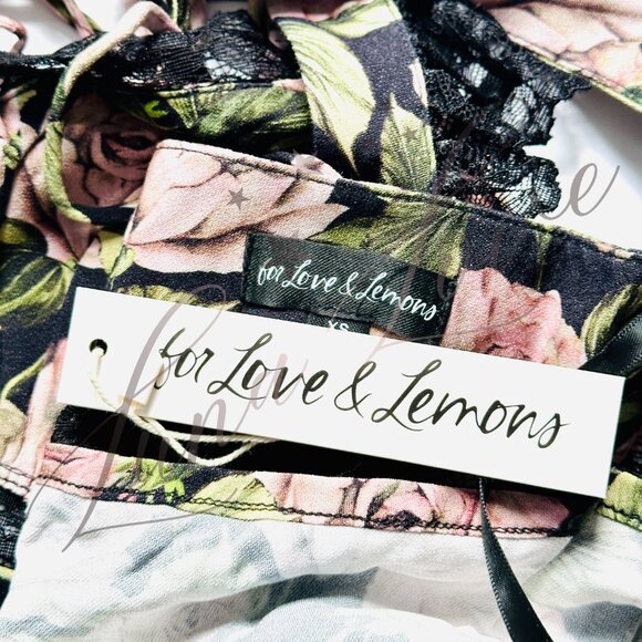 FOR LOVE & LEMONS Fallen Rose Maxi Dress NWT - Picture 12 of 13